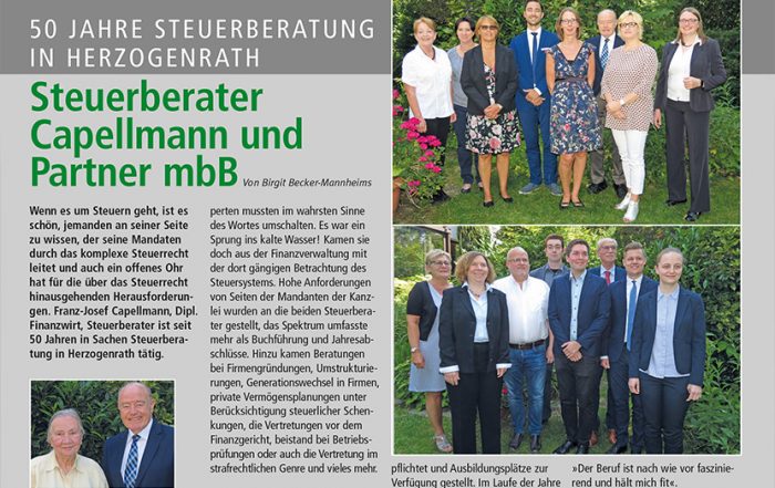 Bild 50 Jahre Steuerberatung in Herzogenrath